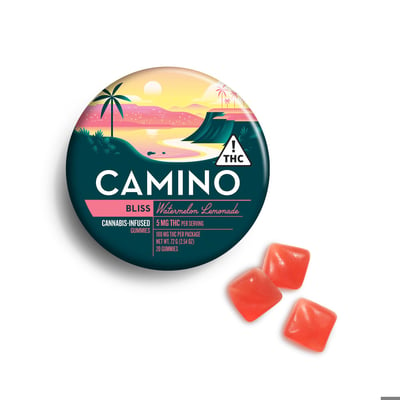 'Bliss' Watermelon Lemonade [20pk] (100mg THC)Camino Gummies