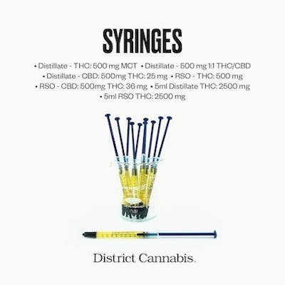 District Cannabis RSO Syringe - 2500mg CBD