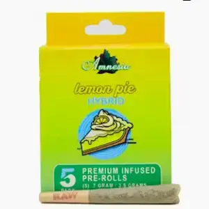 Amnesia - 5pk Infused Prerolls - Lemon Pie