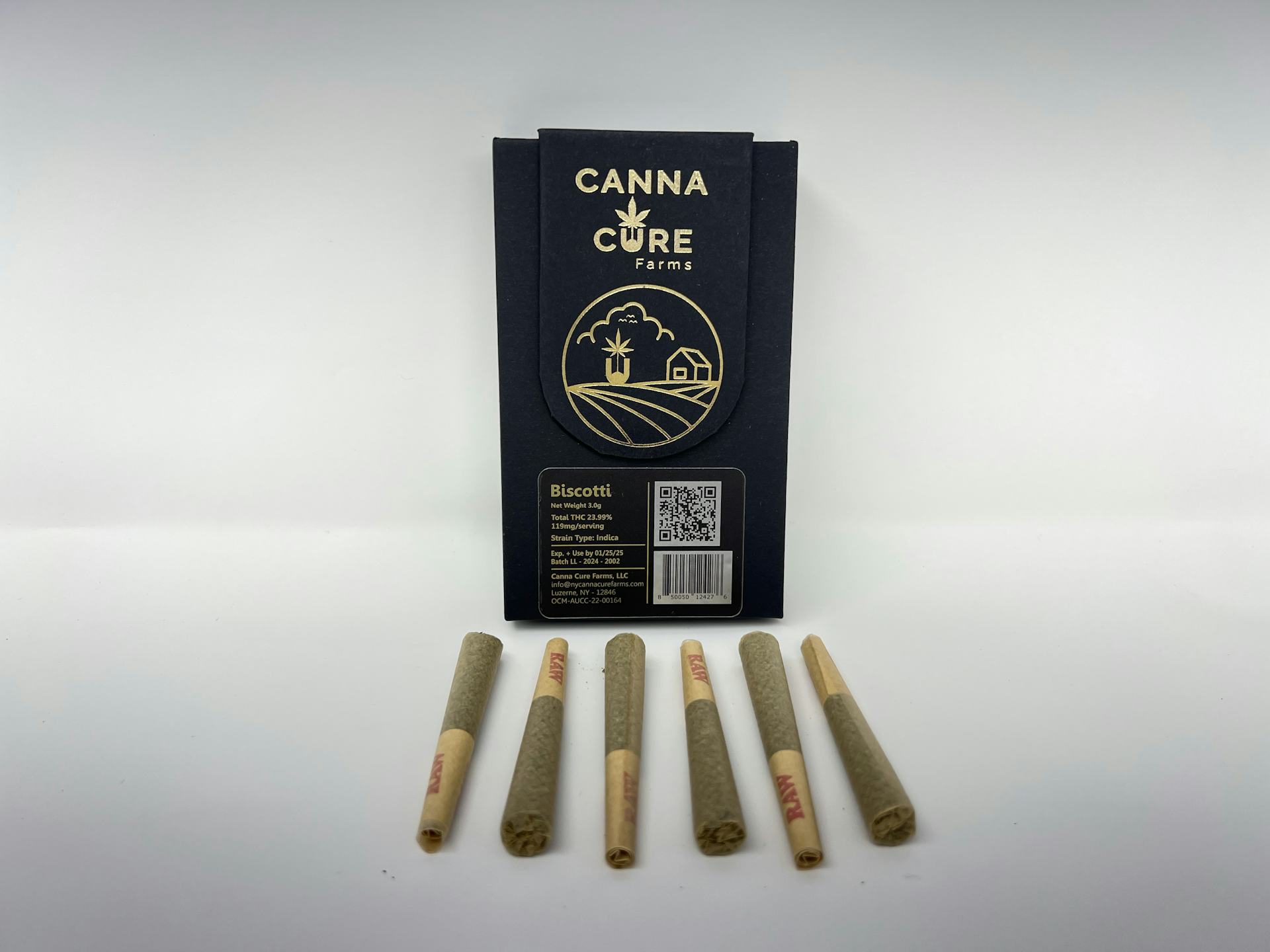 Canna Cure - Biscotti (I) - 23.99% - 6pk Pre roll - .5g