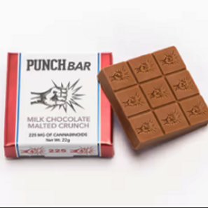 225MG THC PUNCH Bar - Milk Chocolate Malted Crunch (Hybrid)