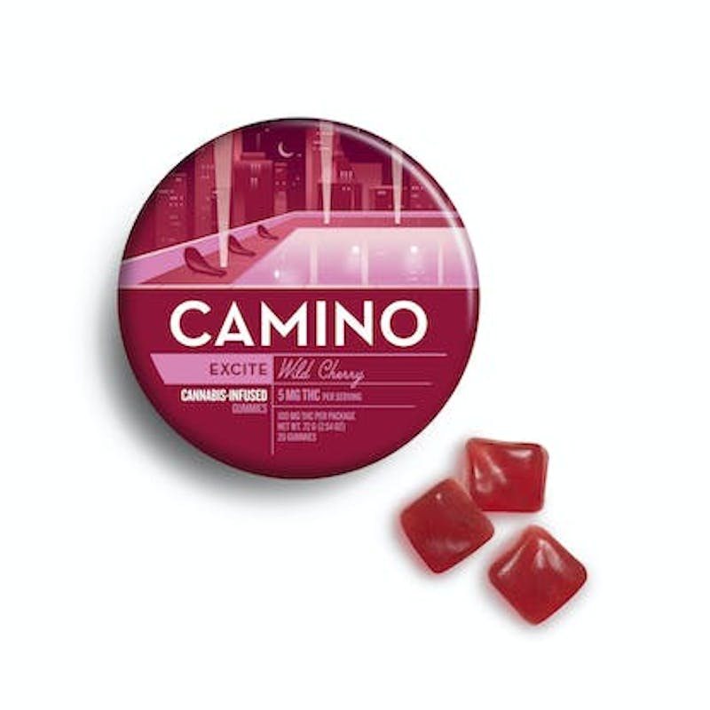 CAMINO - EXCITE WILD CHERRY GUMMIES - 20PK - 100MG