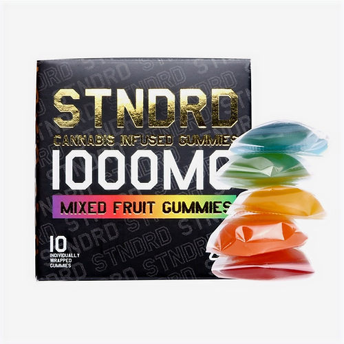 STNDRD Hybrid 1000 MG Mixed Fruit Flavored Gummies