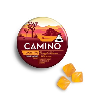 'Uplifting' Pineapple Habanero [20pk] (100mg THC)Camino Gummies