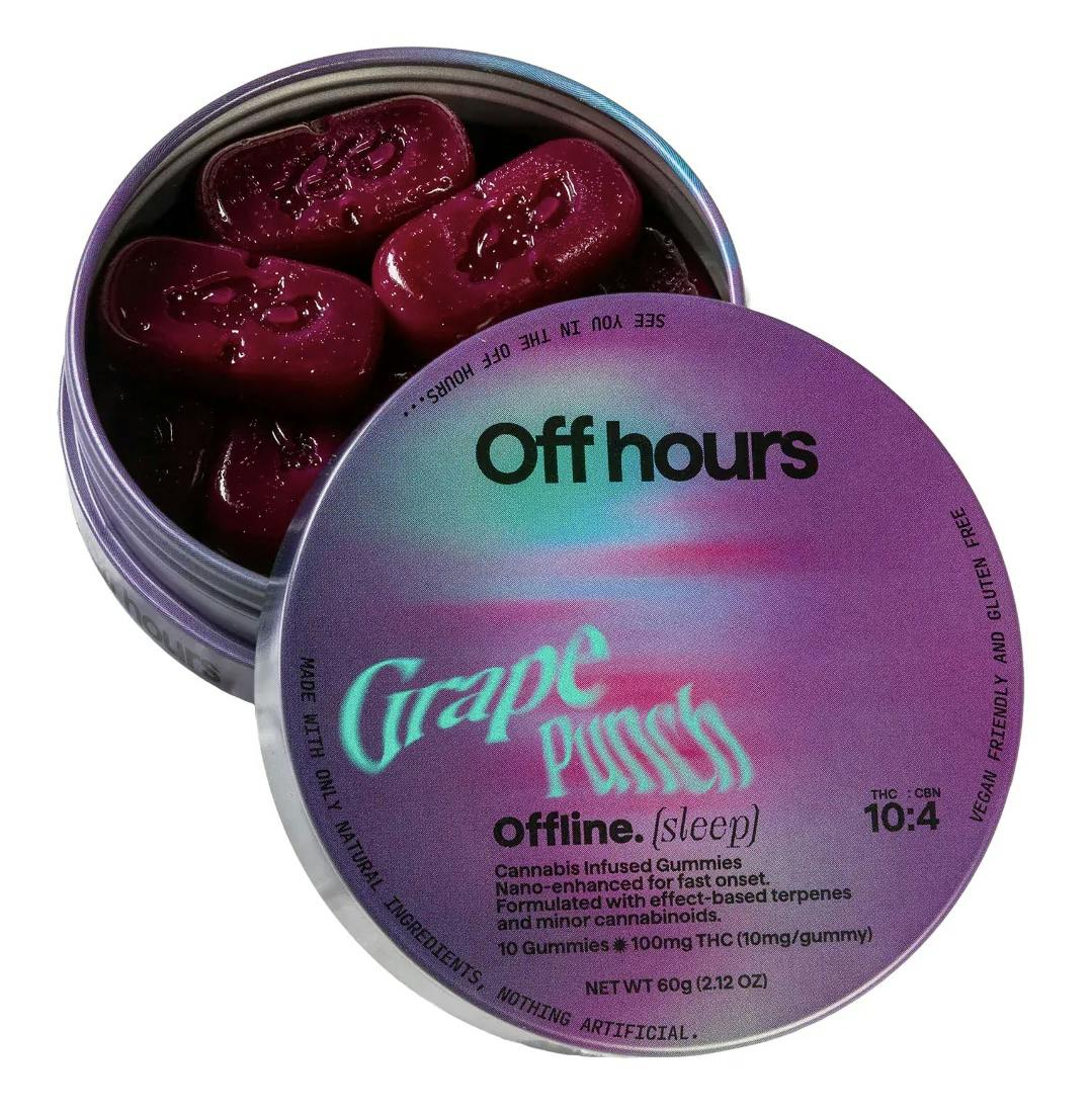 Off Hours Offline Gummies 10PK 100MG INDICA 10mg EA