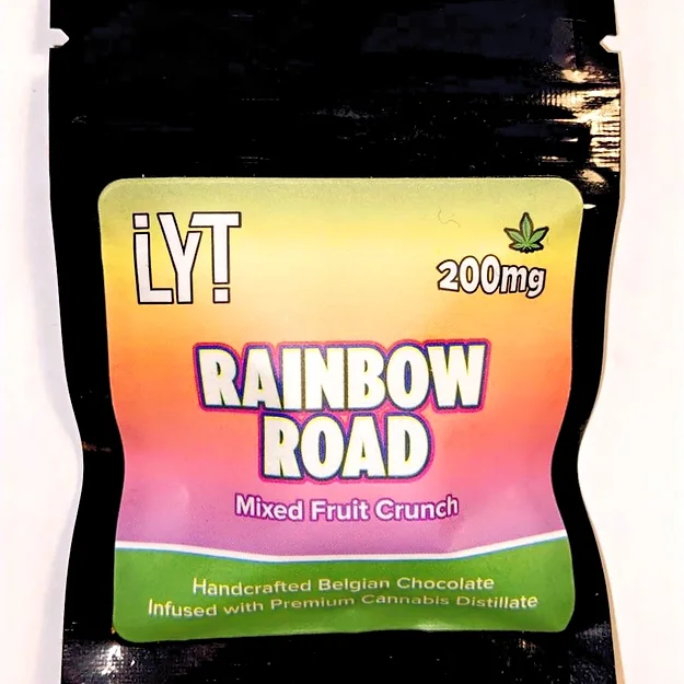 LYT Rainbow Road 200 MG White Chocolate Crisp Edible.